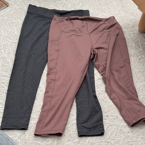SHINERS AND ZELLAGray and dust pink Leggings bundle L and XL